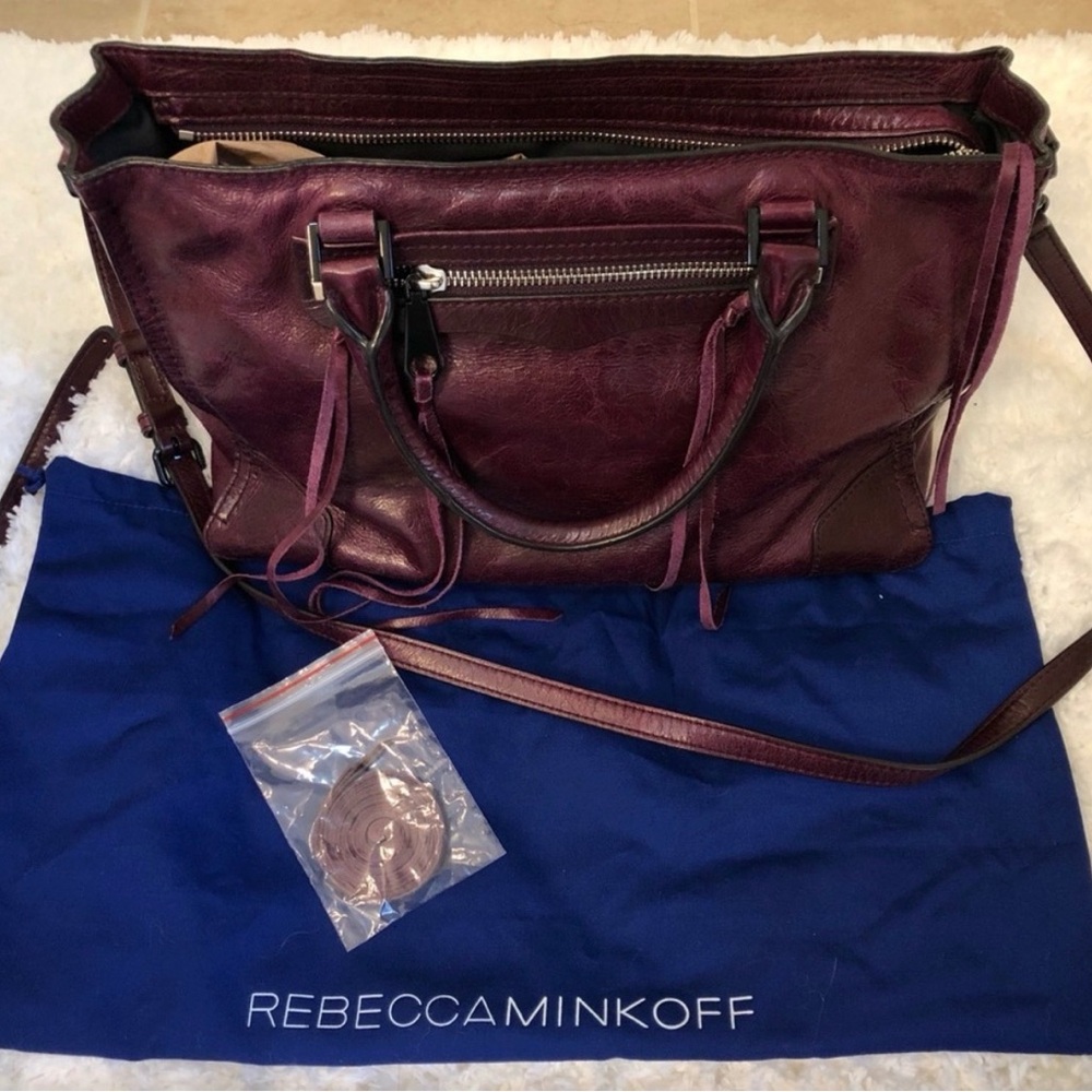 VGUC- Rebecca Minkoff ‘Regan’ Satchel Tote (Dark Cherry) w/Dust Bag